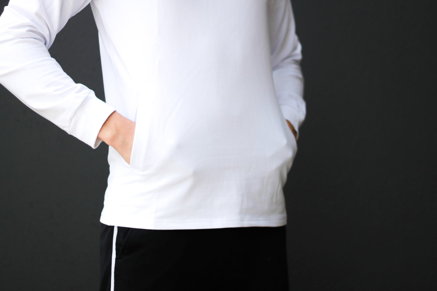 Black Hawk White Hoodie