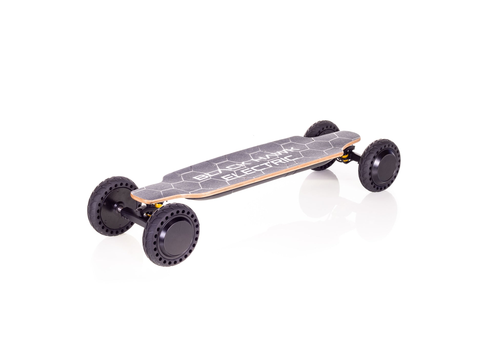 High quality, high performance electric skateboard with hub drive brushless motors and lithium ion battery technology.