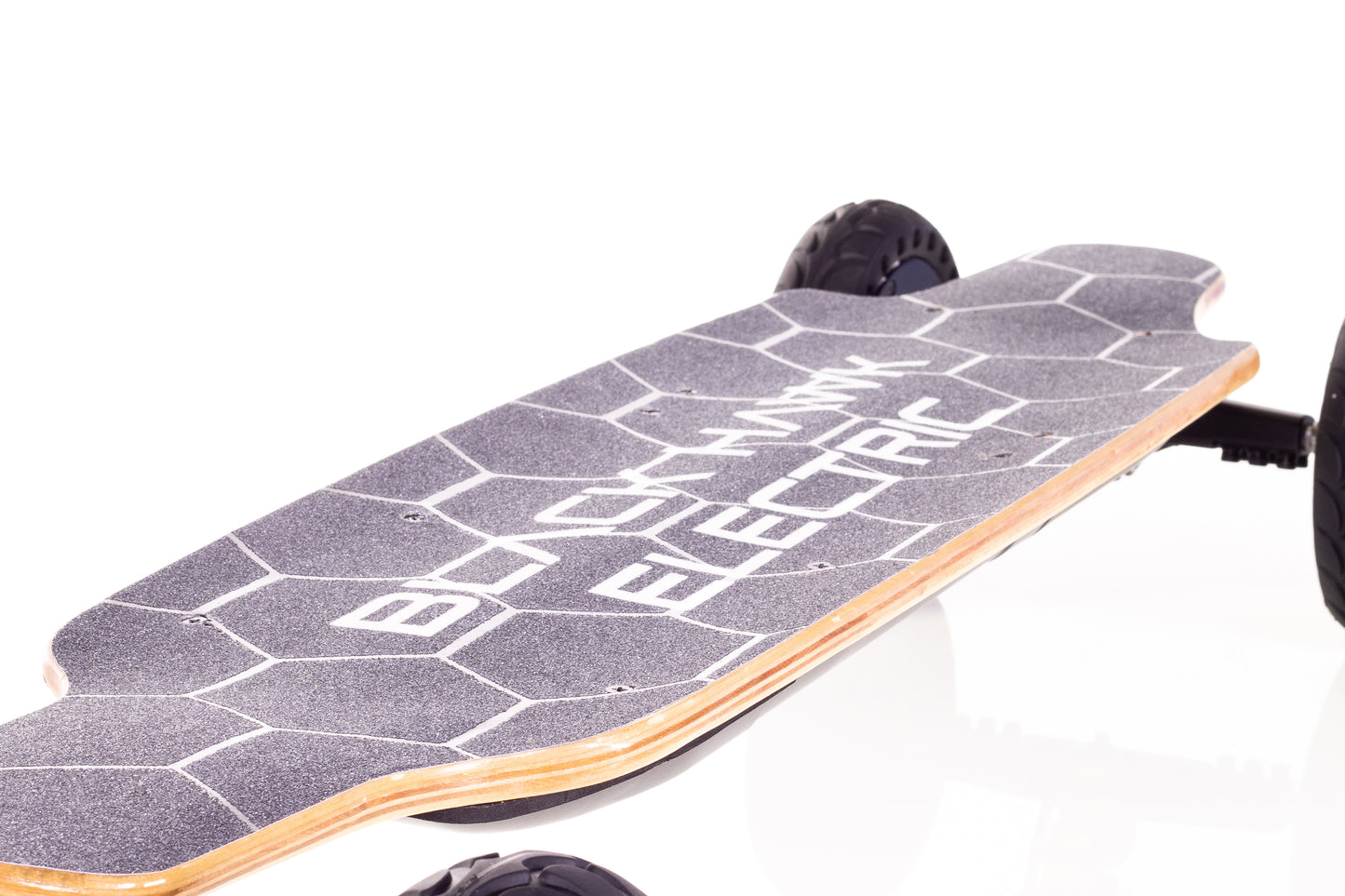 High quality, high performance electric skateboard with hub drive brushless motors and lithium ion battery technology.